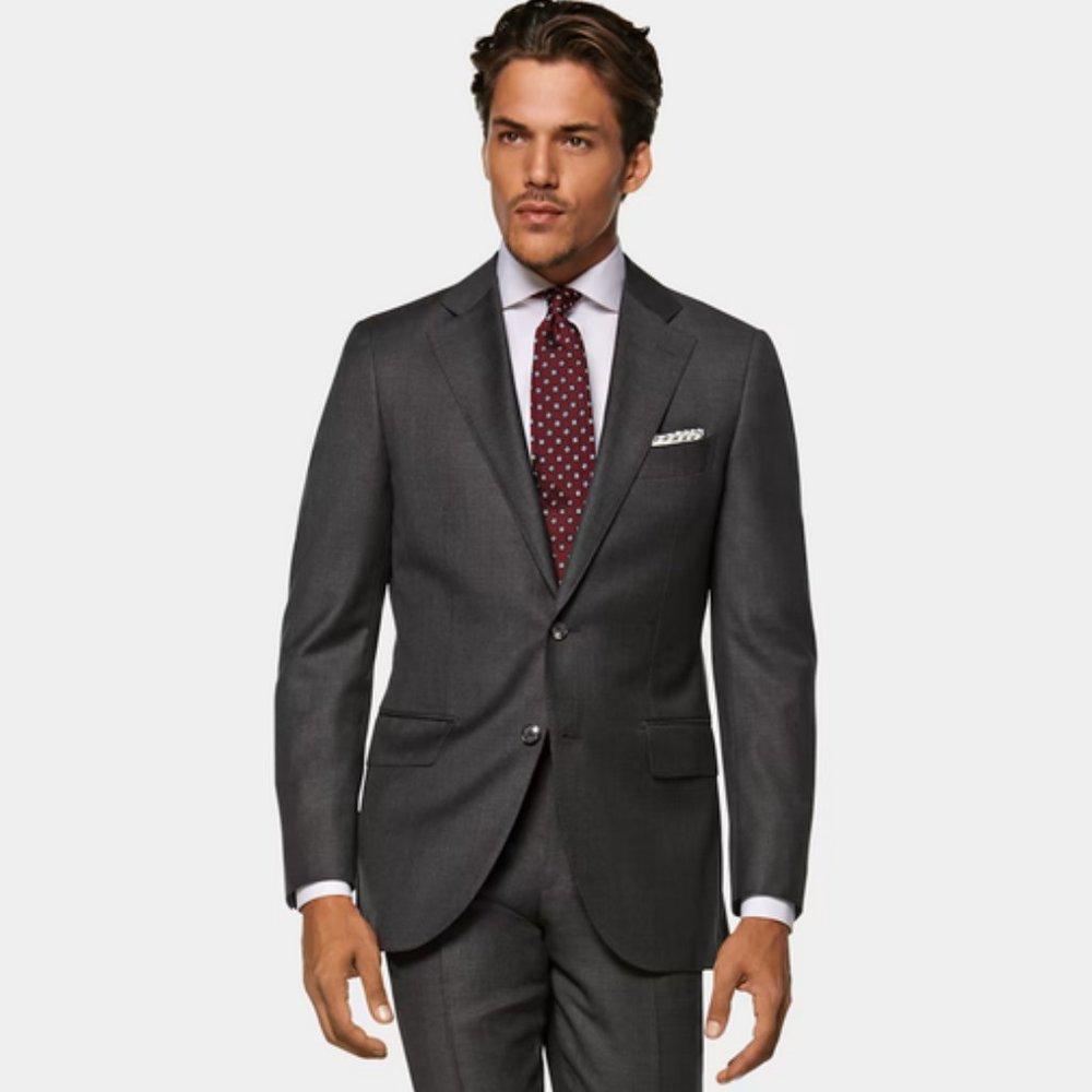 Suit Supply Mid-Grey Lazio Suit Size 36